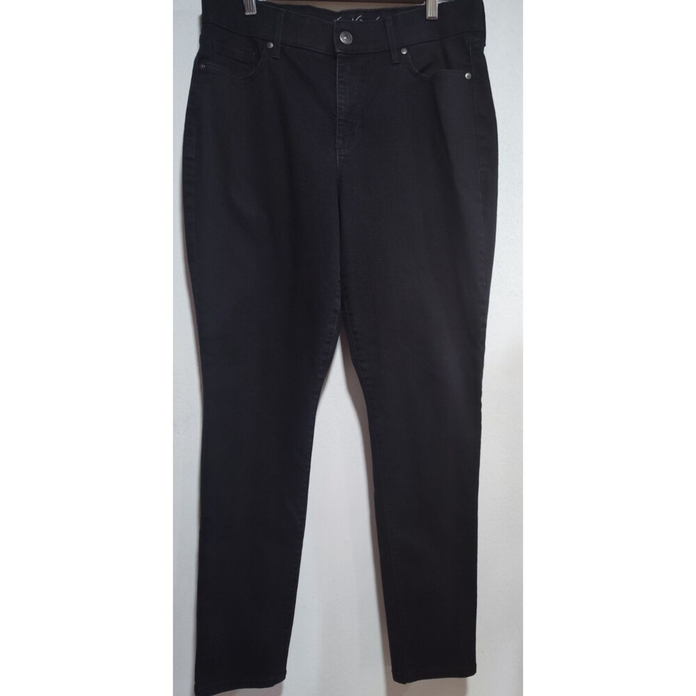 Gloria Vanderbilt Black Jeans women Size 12 Av. All Around slimming Effect Denim